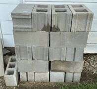 Stack of Concrete Cinder Blocks
