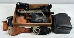 Handcuffs, Holsters & Assorted Leather Items