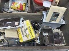 Tool Box with Electrical Outlets, Switches, & Supplies
