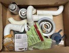 Metal Tool Box With Plumbing Supplies