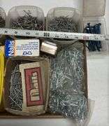 Lot of Misc. Screws, Nails, Hose Clamps, Dog Chain, & Extra.