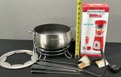 Cuisinart Electric Fondue Set & Kitchen Selectives Personal Blender