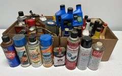 Assorted Spray Cans & Oils