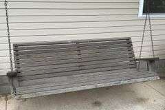 Wooden Bench Swing