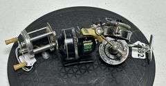 Pflueger TRUMP No.1943, Bache Brown Mastereel, & Johnson Commander 150 Reels