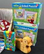Sesame Street Puzzles, Teddy Bear & Wooden Ducks
