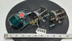 Heddon 120, Shakespeare 1920 Wondereel, & Bronson Comet Reels