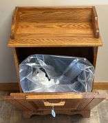 Oak Trash Can *and contents*