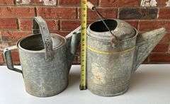 Galvanized Steel Watering Cans (x2)