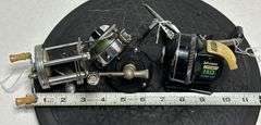 Pflueger TRUMP No.1943, Bache Brown Mastereel, & Johnson Commander 150 Reels