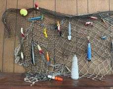Decorative Fishing Net, Lures, & Misc.