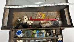 Metal Tool Box With Plumbing Supplies