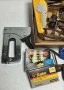 Stapler Gun, Staples, Pliers, & Misc. Tools