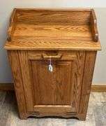 Oak Trash Can *and contents*