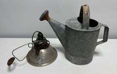 Metal Watering Can & Heat Lamp