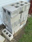 Stack of Concrete Cinder Blocks