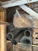 Wooden Crate, Chicken Wire, & Shelf Contents