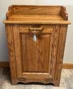 Oak Trash Can *and contents*