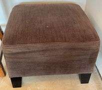 Bar Stool, Rubber Rugs, & Brown Ottoman