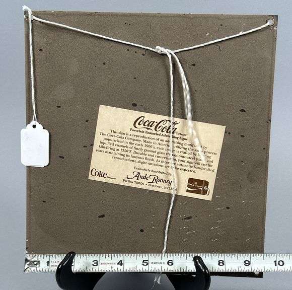 Porcelain Andy Rooney Coca-Cola Advertising Sign