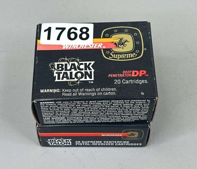 Winchester Black Talon 40 S&W 180 Gr. (40 Rounds)