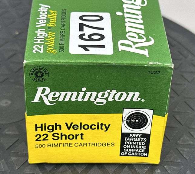 Remington High Velocity .22 Short (500 Rounds)