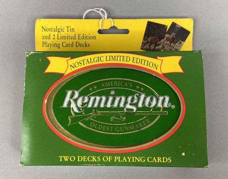 Remington Nostalgic Tin & (2) Limited Edition Playing Card Decks image