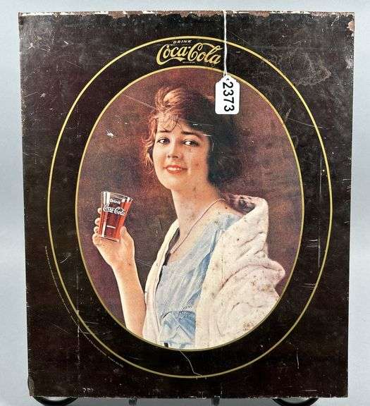 Metal Coca-Cola Advertising Sign. image