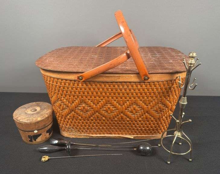Picnic Basket & Misc Collectibles