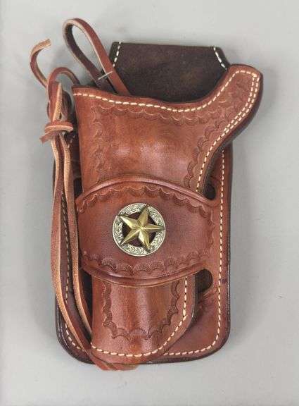 Left Handed 4 5/8 Drop loop Leather Holster image
