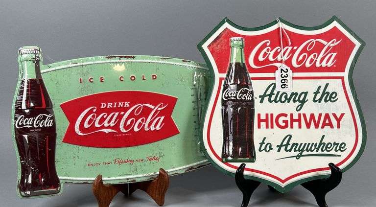 Coca-Cola Advertising Sign & Thermometer image