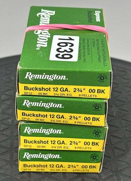 Remington 12 Ga. 2 3/4” 00 Buckshot (4 Boxes)