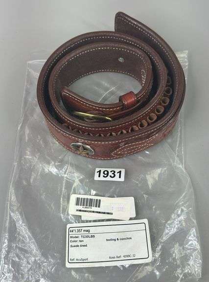 44” .357 MAG Leather Belt Cartridge Holster