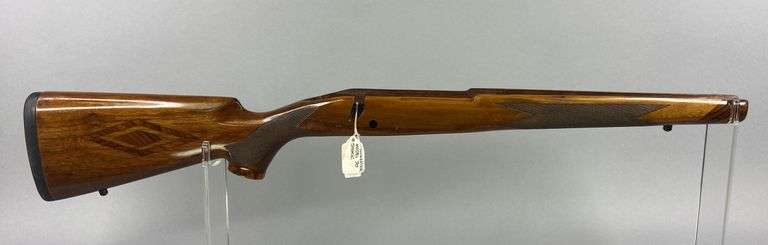 Winchester Model 70 Inlaid Wood Stock image