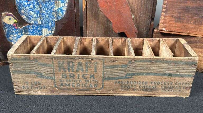 Kraft Brick Cheese Wooden Crate & Misc. Wooden Boxes/Crates