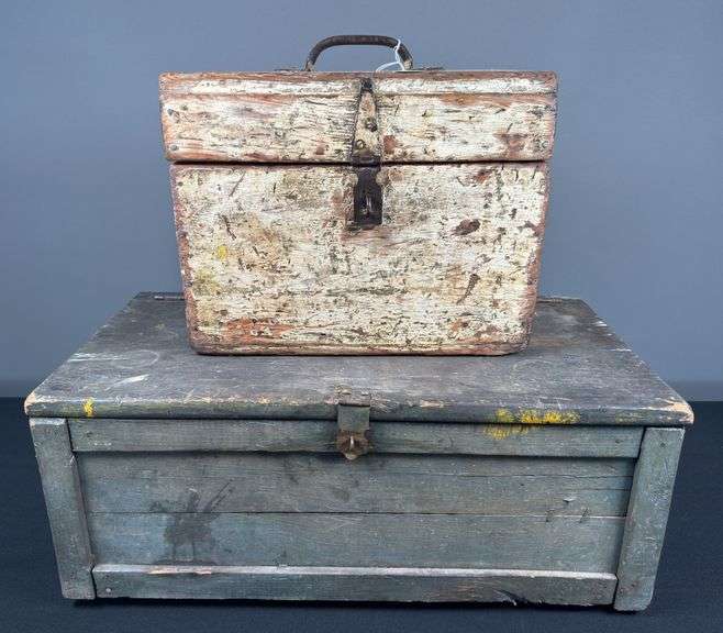 Pair of Wooden Tool Boxes