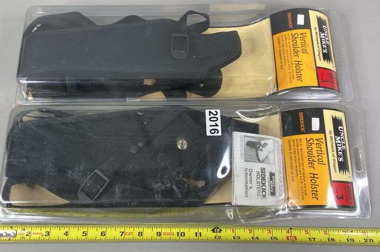 (2) Uncle Mikes Size 3 Vertical Shoulder Holster 8303-1