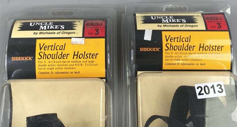 (2) Uncle Mikes Size 3 Vertical Shoulder Holster 8303-1