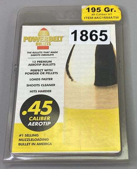PowerBelt Bullets 45 Cal 195 Grain Aerotip Muzzle Loading Bullets (12 Count) image