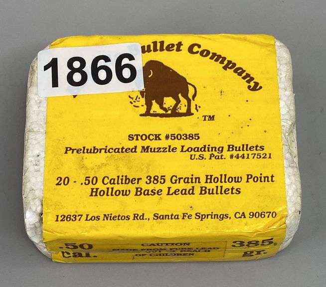 Buffalo Bullet Company 50 Cal 385 Grain Bullets (20 Count) image