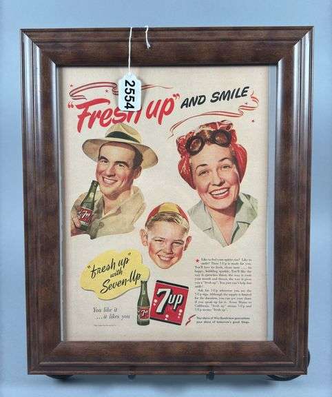 Framed 7 Up Ad image