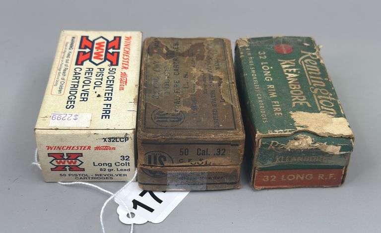Remington, Winchester, & Misc .32 Long Ammo Partial Boxes (112 Rounds)