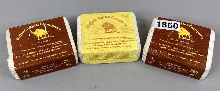 Buffalo Bullet Company 45 Cal 285 Grain Muzzle Loading Bullets (60 Count) image