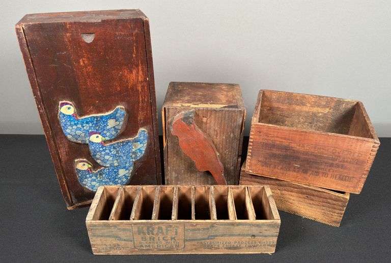 Kraft Brick Cheese Wooden Crate & Misc. Wooden Boxes/Crates
