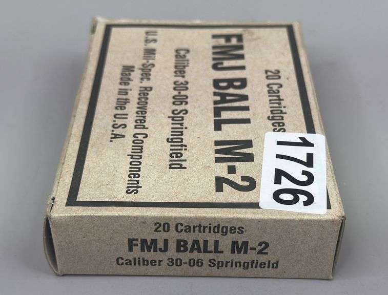 FMJ Ball M-2 30-06 Springfield (20 Rounds)