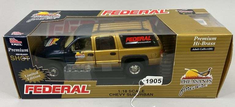 Federal Pheasants Forever 1/18 Scale Chevy Suburban & (1) Box of Shot Shells image