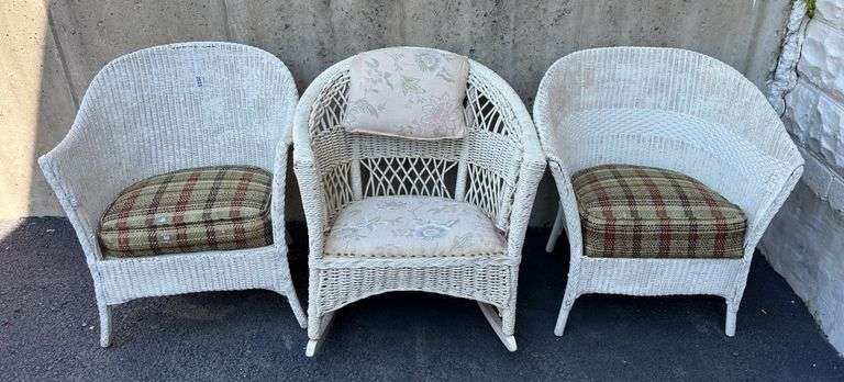 Trio of Wicker Chairs