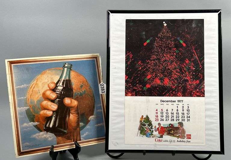 1993 Coca-Cola Ad Tin & Calendar image