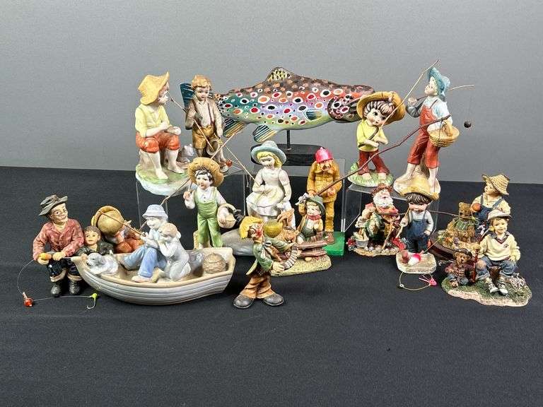 Ceramic Fishing Statues & Decor image
