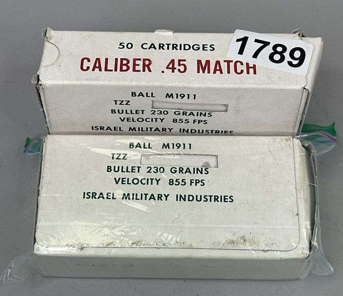 Israel Military Rounds Caliber .45 Match (100 Rounds) image